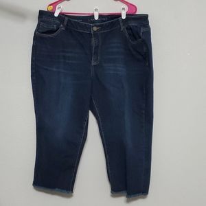 Lane Bryant denim girlfriend crops